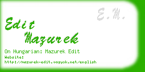 edit mazurek business card